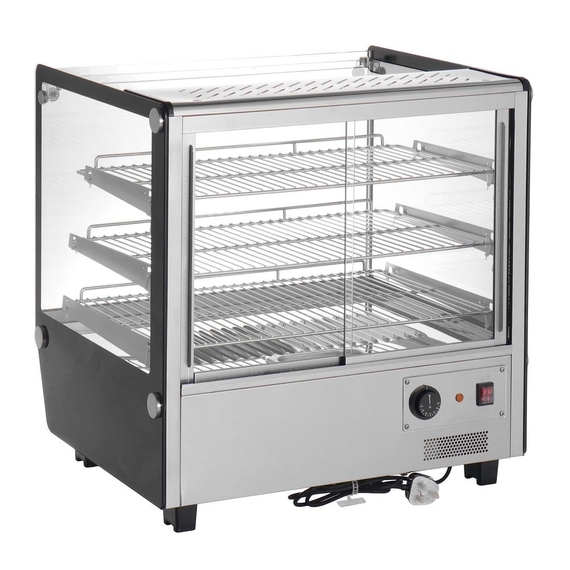 Buffalo Quadratische Tischplatte Beheizte Auslagevitrine 120Ltr, Bild 2