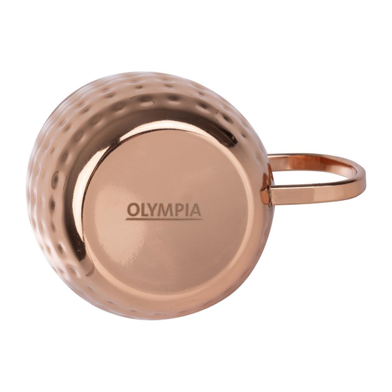 Olympia Barbedarf Hammered Edelstahlkupferbeschichtete Becher 440ml (6 Stück), Bild 3