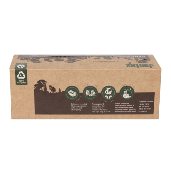 Jantex Green 100% Recyceltes Handtuch 1-lagig 100 Blatt (36 Stück), Bild 4