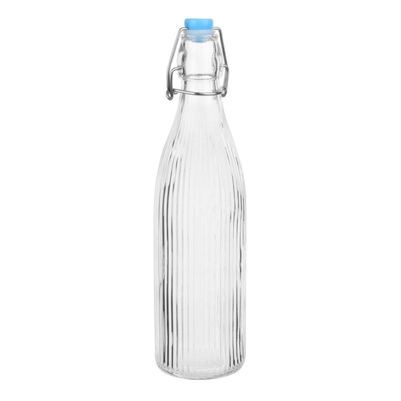 Olympia Flaschen mit Rillen und Schwingdeckel 500ml (6 Stück)
