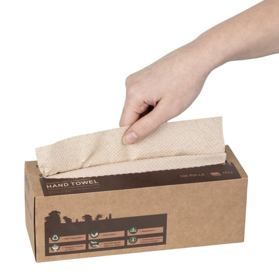 Jantex Green 100% Recyceltes Handtuch 1-lagig 100 Blatt (36 Stück), Bild 7