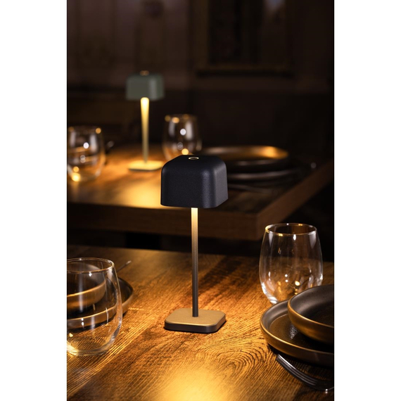 Olympia Lucca Tischlampe Quadratische Kuppel Grau 200mm, Bild 7