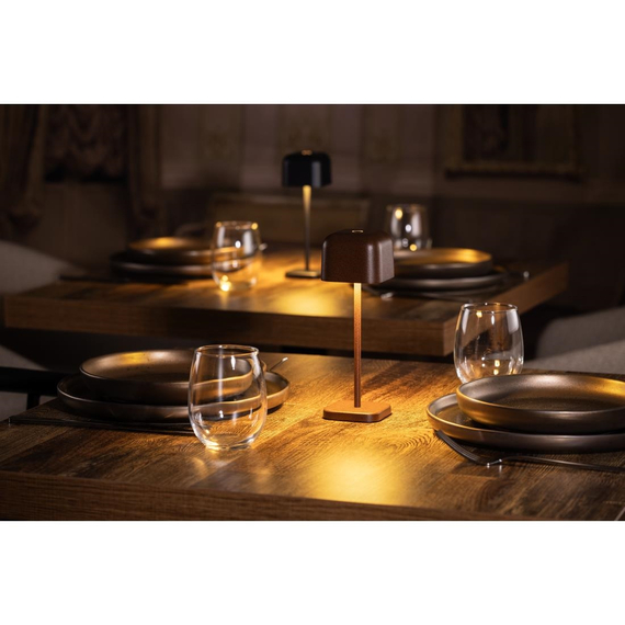 Olympia Lucca Tischleuchte Quadratkuppel Kastanie 200mm, Bild 8