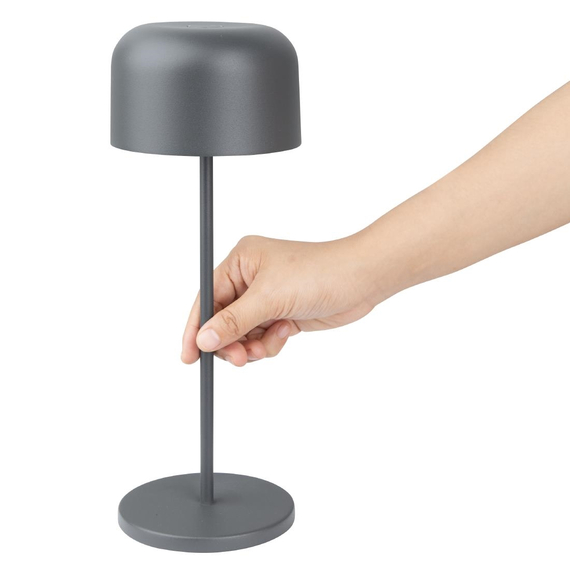 Olympia Siena Tischlampe Runder Dom Grau 300mm, Bild 5