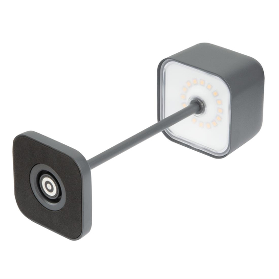 Olympia Lucca Tischlampe Quadratische Kuppel Grau 200mm, Bild 3