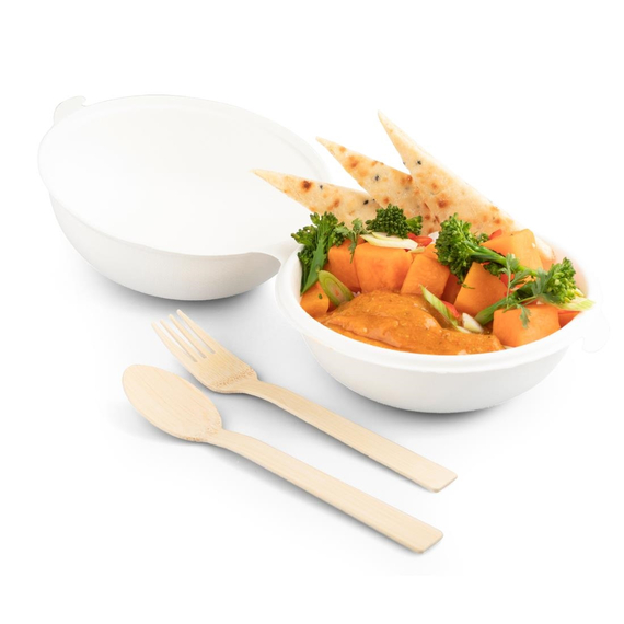 Sier Einweg-Gabeln Bambus 170 mm (50 Stück), Bild 3