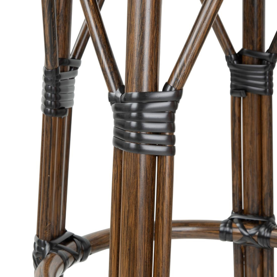 Bolero Pariser Stil PE Rattan Barhocker Schwarzer Punktmix (2 Stück), Bild 2