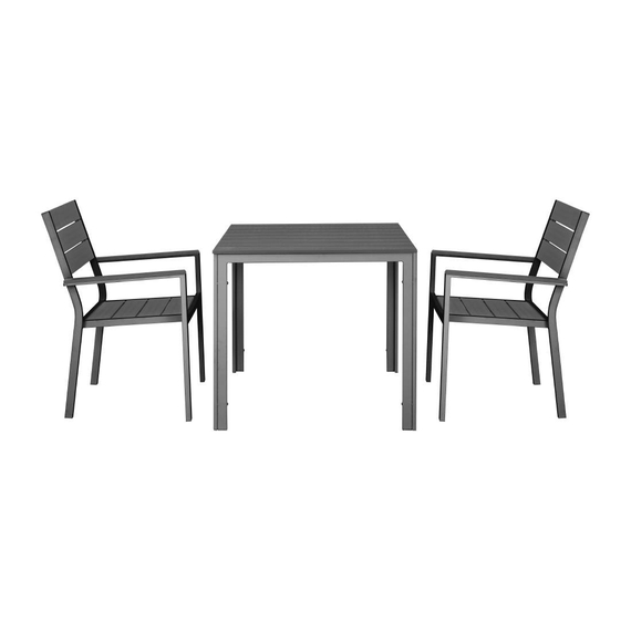 Bolero Valletta Grau Geschlitzter Outdoor Tisch 780mm, Bild 4