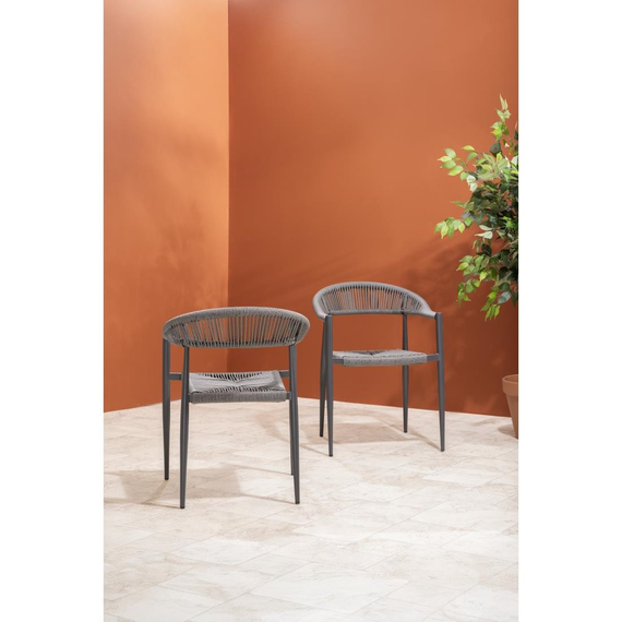 Bolero Eden PE Twist Rattan Outdoor-Sessel Charcoal (4 Stück), Bild 7