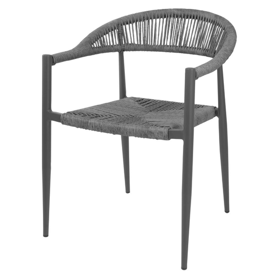 Bolero Eden PE Twist Rattan Outdoor-Sessel Charcoal (4 Stück)