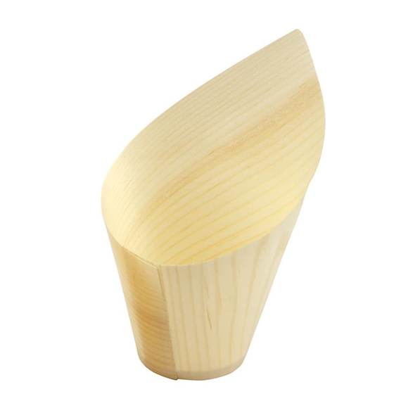 Sier Einwegbecher Holz schräg 22cl. (FSC®) ø70 x h137/70mm (30 Stück), Bild 2