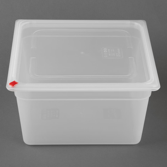 Hygiplas Click PP GN-Behälter 2/3 mit Deckel & 7 Farbclips 200mm 16,1Ltr (4 Stück), Bild 3