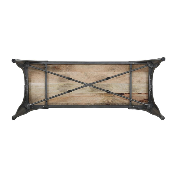 Bolero Bistro Sitzbank Innenbereich Mangoholz & Gunmetal Stahlrahmen 1000mm (2 Stück), Bild 8