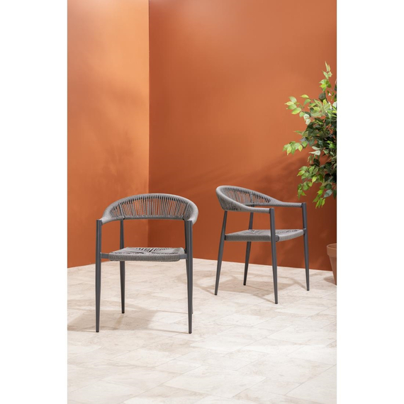 Bolero Eden PE Twist Rattan Outdoor-Sessel Charcoal (4 Stück), Bild 6