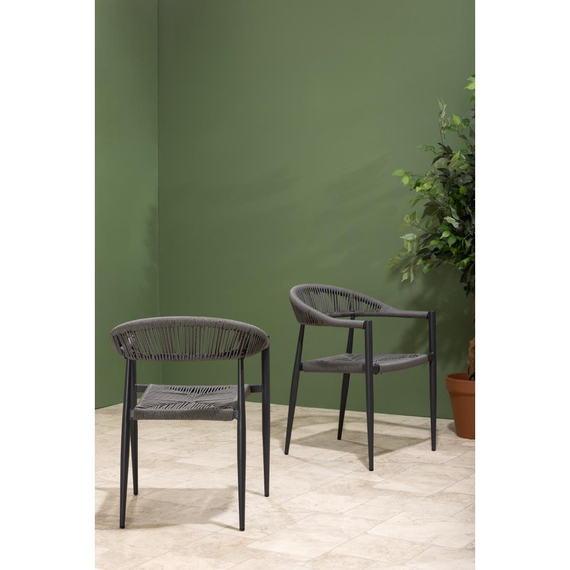 Bolero Eden PE Twist Rattan Outdoor-Sessel Charcoal (4 Stück), Bild 10