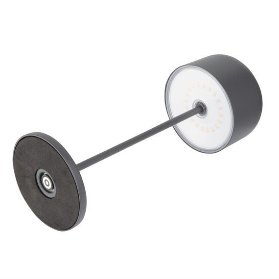 Olympia Siena Tischlampe Runder Dom Grau 300mm, Bild 3