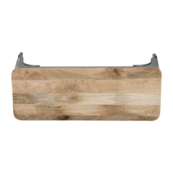 Bolero Bistro Sitzbank Innenbereich Mangoholz & Gunmetal Stahlrahmen 1000mm (2 Stück), Bild 7