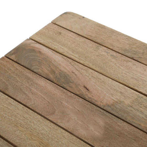 Bolero Bistro Esstisch Geschlitzte Mango Holzplatte Gewehrmetall Rahmen 650mm, Bild 4