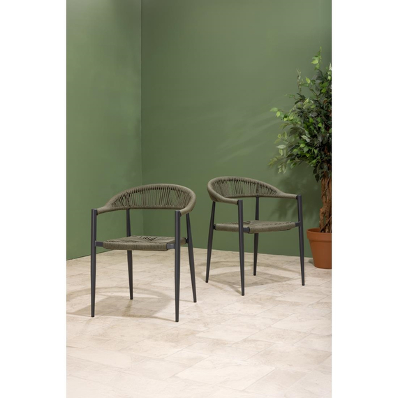 Bolero Eden PE Twist Rattan Outdoor Armstuhl Grün (4 Stück), Bild 10