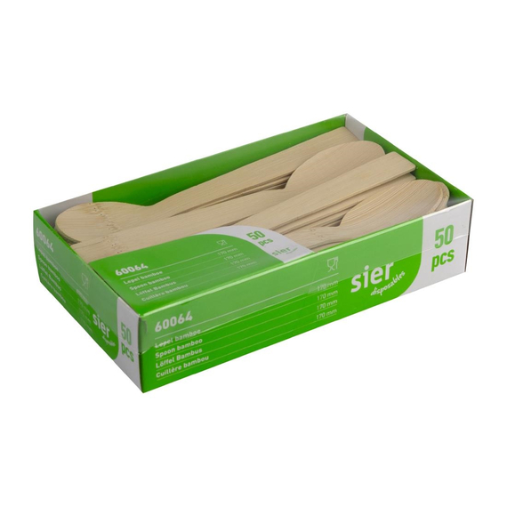 Sier Einweglöffel Bambus 170 mm (50 Stück), Bild 2