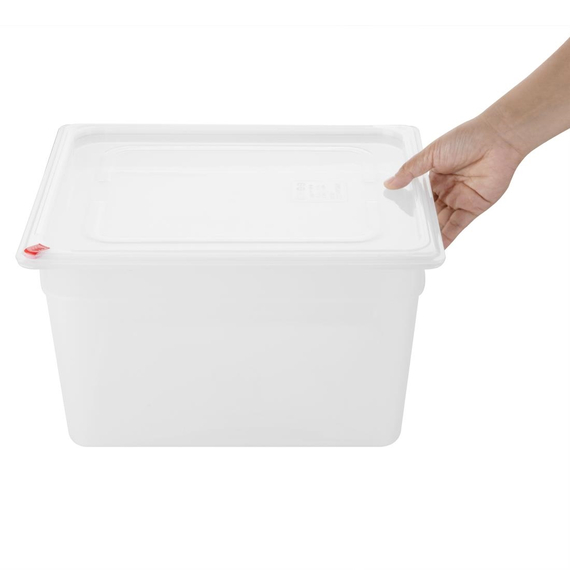 Hygiplas Click PP GN-Behälter 2/3 mit Deckel & 7 Farbclips 200mm 16,1Ltr (4 Stück), Bild 4