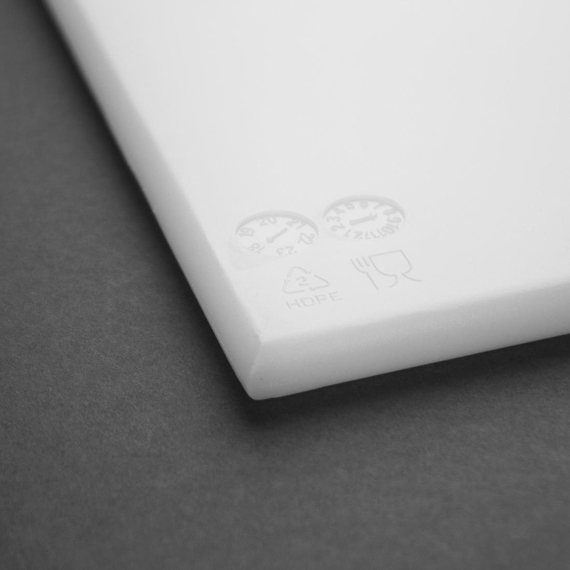 Hygiplas Hochdichte Weiße Schneidebrett Groß 600x450x12mm, Bild 5