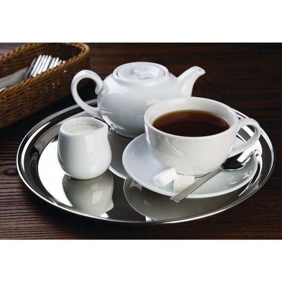 Olympia rundes Serviertablett Edelstahl 30,5cm, Bild 8