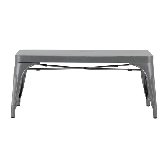 Bolero Bistro Metall-Sitzbänke Gunmetal 1000mm (2 Stück)