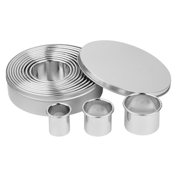 Vogue Edelstahl Runde Glatte Ausstechformen (12 Stück), Bild 4