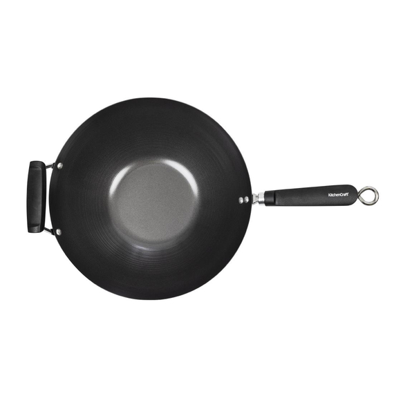 Antihaftbeschichteter Wok mit flachem Boden 35,5cm, Bild 3
