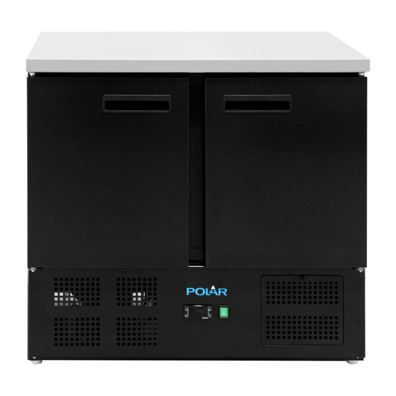 Polar G-Series Doppel Tür Kühlschrank Theke Schwarz 257Ltr, Bild 2