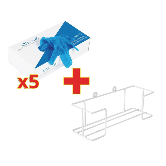 VORTEILSPACKUNG x5 Vinyl Einmalhandschuhe blau gepudert L mit GRATIS Halterung (500 Stück), Bild 2