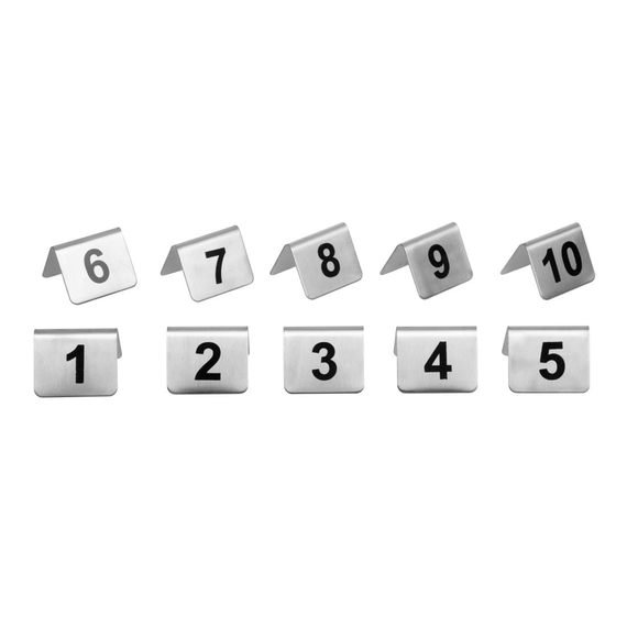 Olympia Tischnummernschilder Edelstahl 1 - 10 (10 Stück), Bild 5
