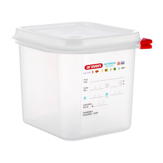 Araven Polypropylen 1/6 Gastronorm-Behälter 2,6Ltr (4 Stück)