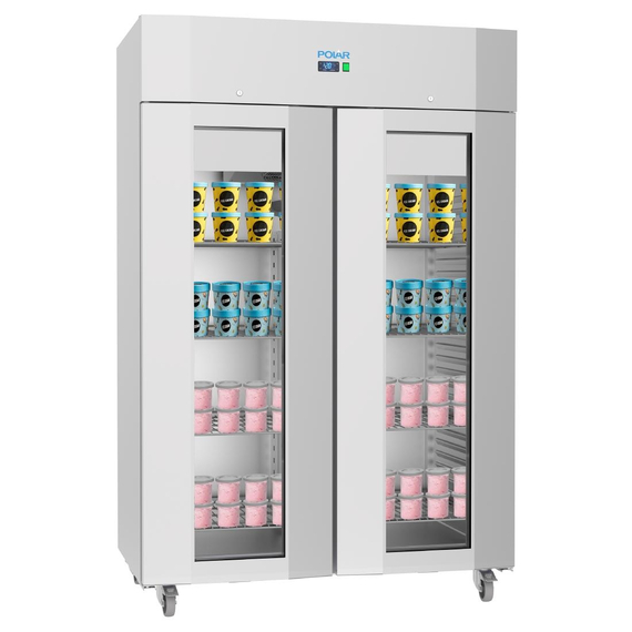 Polar U-Serie Energieeffizienter Bereich Doppeltüriger Stehender Gefrierschrank