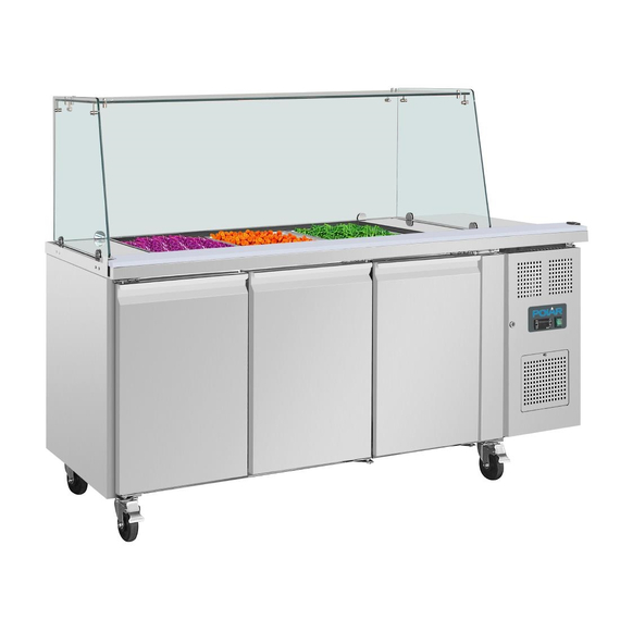 Polar U-Serie Premium Dreitürige Saladette Thekenkühlschrank Polar U-Serie