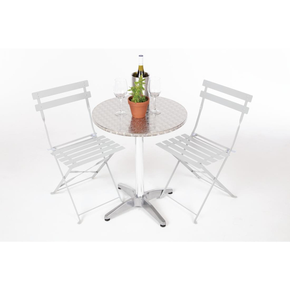 Bolero runder Bistrotisch Edelstahl 1 Bein 60cm, Bild 5