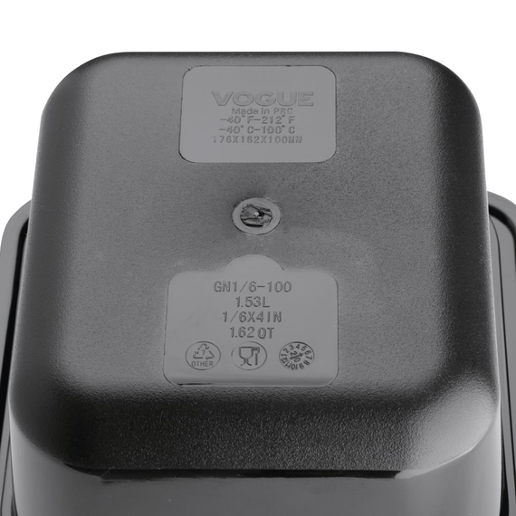 Vogue GN-Behälter GN1/6 schwarz 100mm, Bild 6