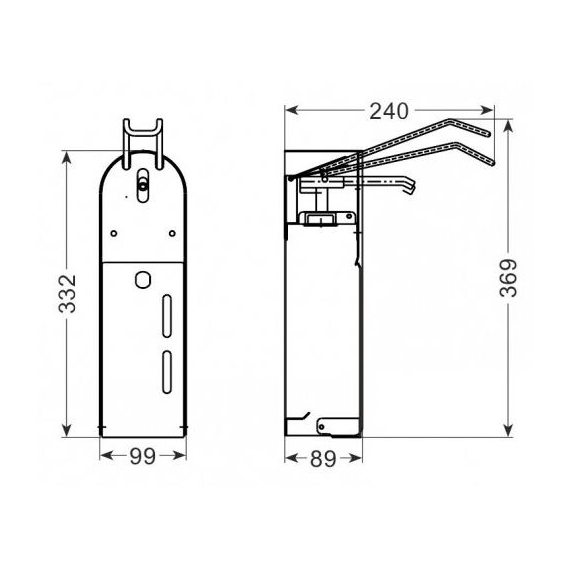Combisteel Desinfektionssäule Edelstahl Inkl. Spender Ellebogen, Bild 4