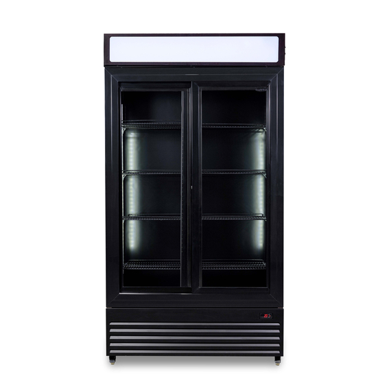 Combisteel Kühlschrank mit Schiebeglastüren Bez-780 Sl Schwarz, Bild 2