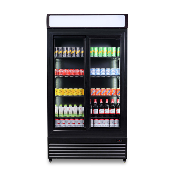 Combisteel Kühlschrank mit Schiebeglastüren Bez-780 Sl Schwarz, Bild 4