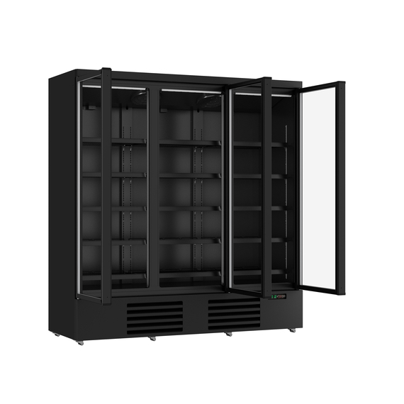 Combisteel Kühlschrank 3 Glastüren Schwarz Jde-1530R Bl, Bild 2
