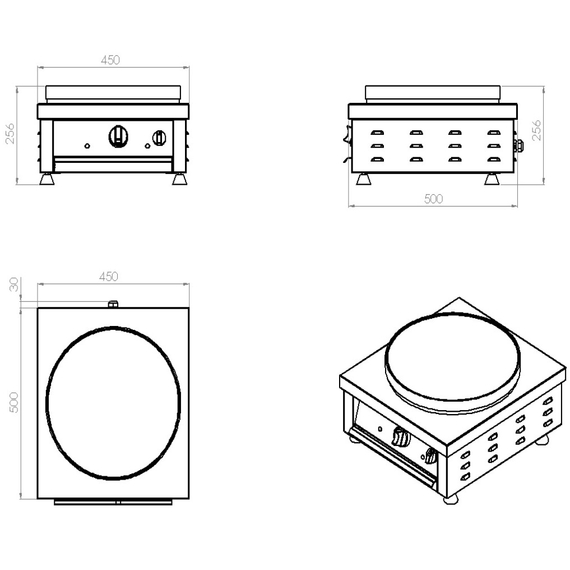 Combisteel Crêpes Gerät 1 Platte, Bild 3