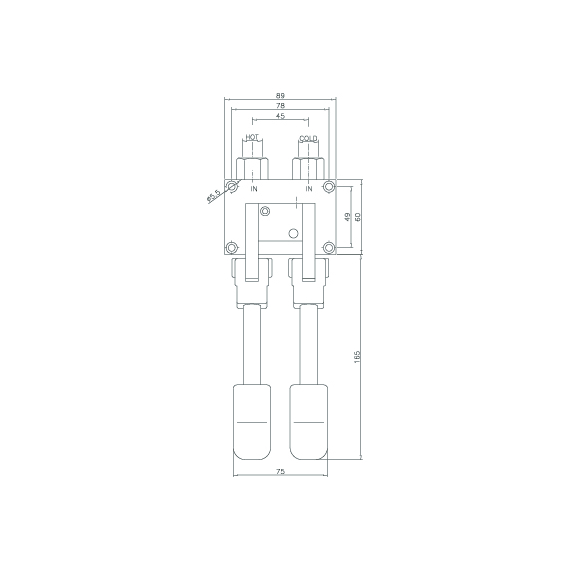 Combisteel Mischzapfen mit Fußbedienung 2 Pedale, Bild 2