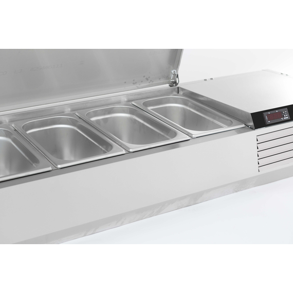 Combisteel Aufsatzvitrine Edelstahl Deckel 1/4 Gn X 6, Bild 5