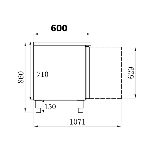 Combisteel Standard Line 600 Kühltisch 4 Türen, Bild 2