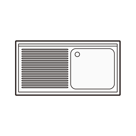 Combisteel 600 Spültisch Grundboden Demontabel 1 Rechts 1200, Bild 2