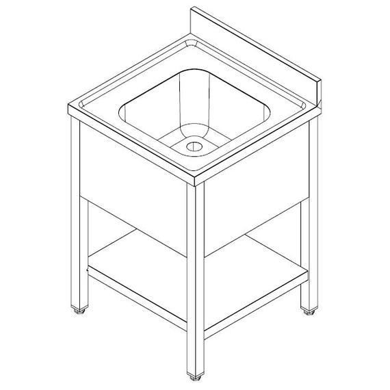 Combisteel 700 Spültisch Grundboden Demontabel 1 mitte 700, Bild 2