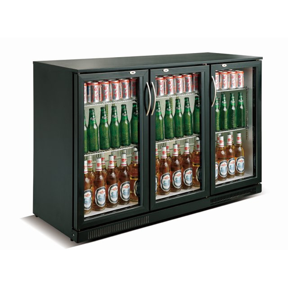 Combisteel Barkühler Schwarz 3 Türen – Breite 1335