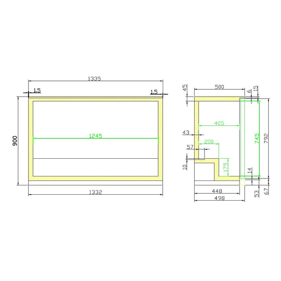 Combisteel Barkühler Schwarz 3 Schiebetüren – Breite 1335, Bild 3